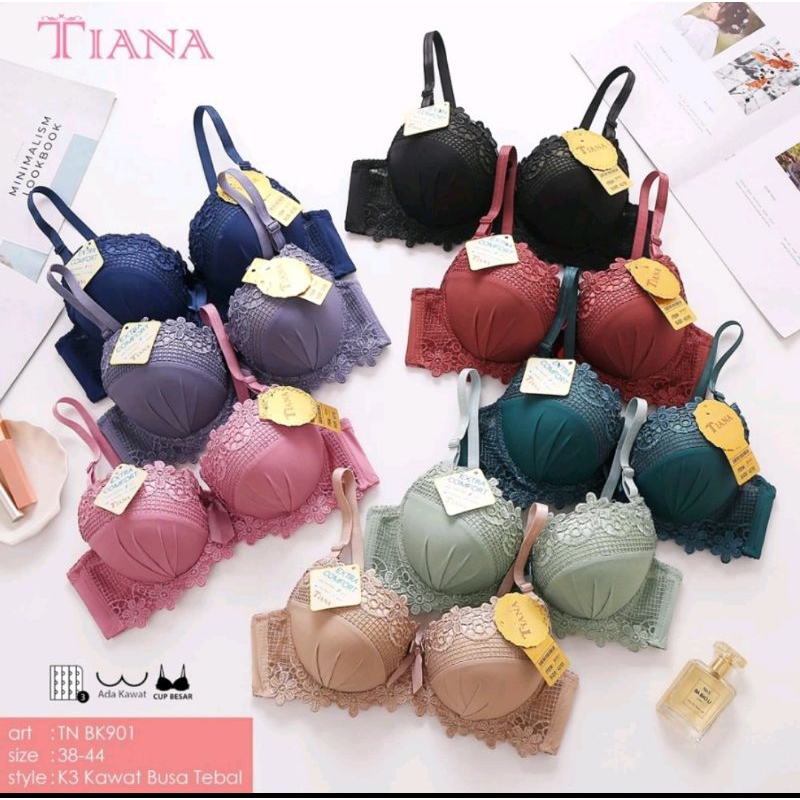 PROMO Bra 8863 New arrival Bra kawat Busa tebal kancing 3 cupl B ukuran 38.40.42.44 Bra cantik cup