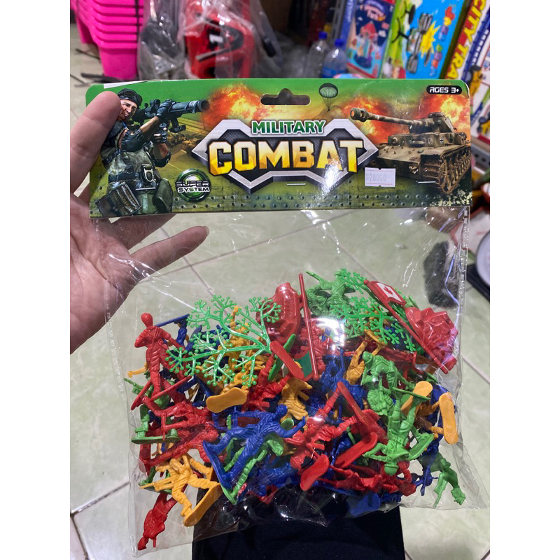 sendy toys Military combat mainan patung patungan tentara