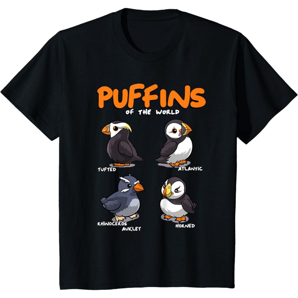 Kaos Anak  Puffin Animals Educational T-Shirt