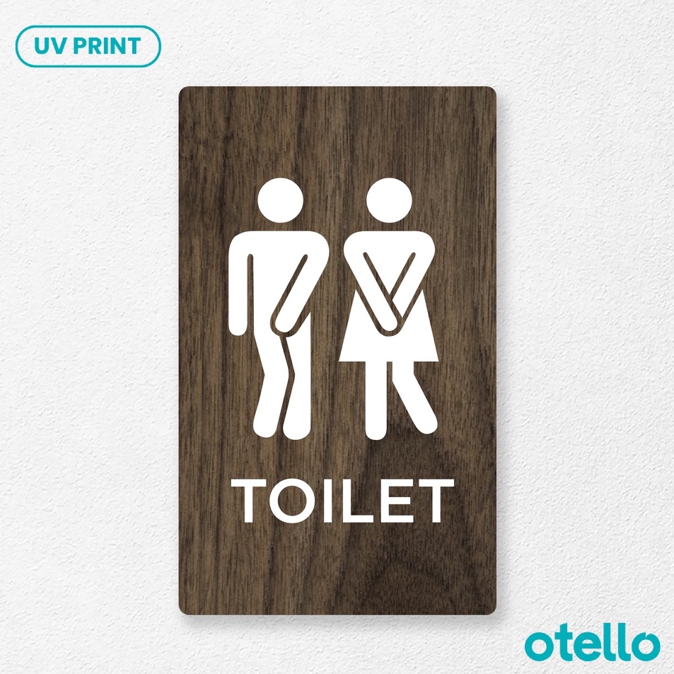 

Otello Sign Toilet Icon Kebelet Papan Board Kayu Print Signage Restroom Label Tempel Ruangan Sticker Nama Ruangan Stiker