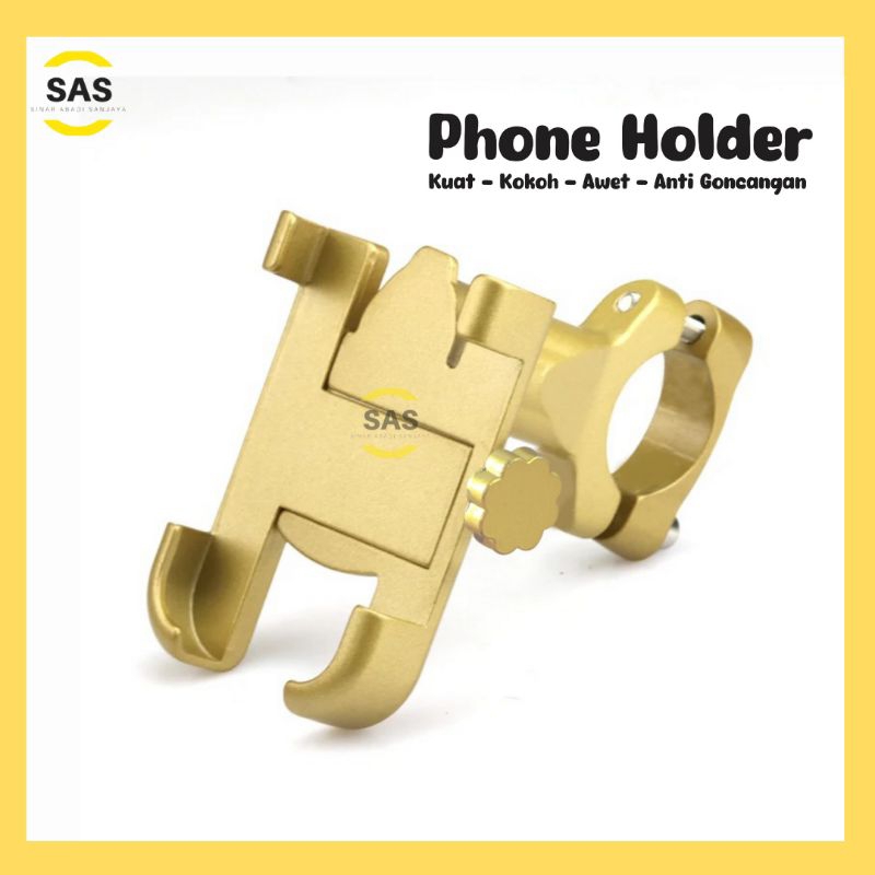 [SAS] Holder hp motor full besi / holder hp motor Stang Spion / Phone Holder HP Motor Full Besi Kuat