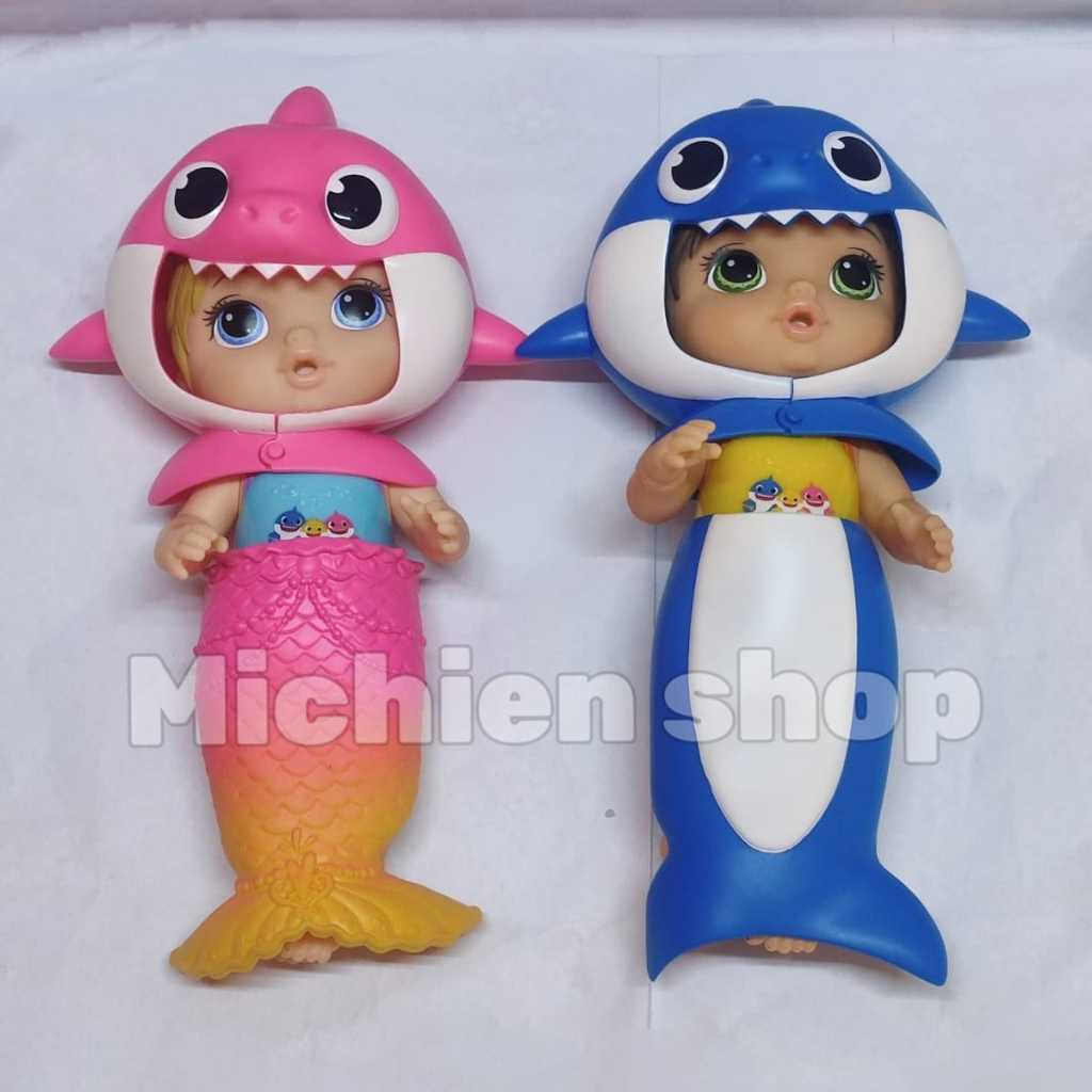 Baby Shark Hasbro Original  Mainan Boneka Baby Alive biru 29cm