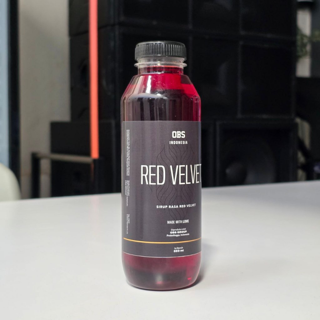 

Sirup Red Velvet OBS 550ml - OBS Syrup untuk minuman rasa Red Velvet