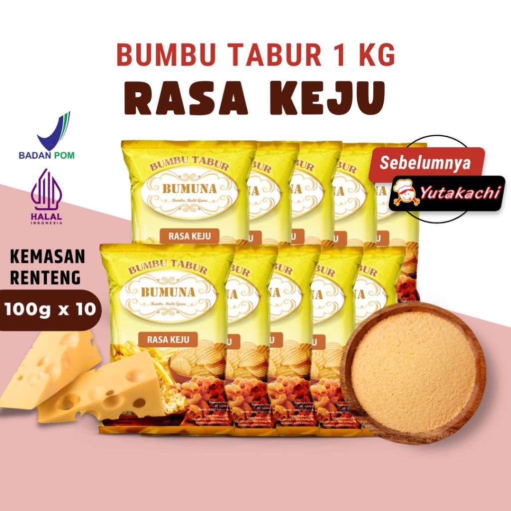 

[RENTENG] Bumbu Tabur Cemilan 1 Kg (100 gram x 10pcs) / Bumbu Tabur BUMUNA
