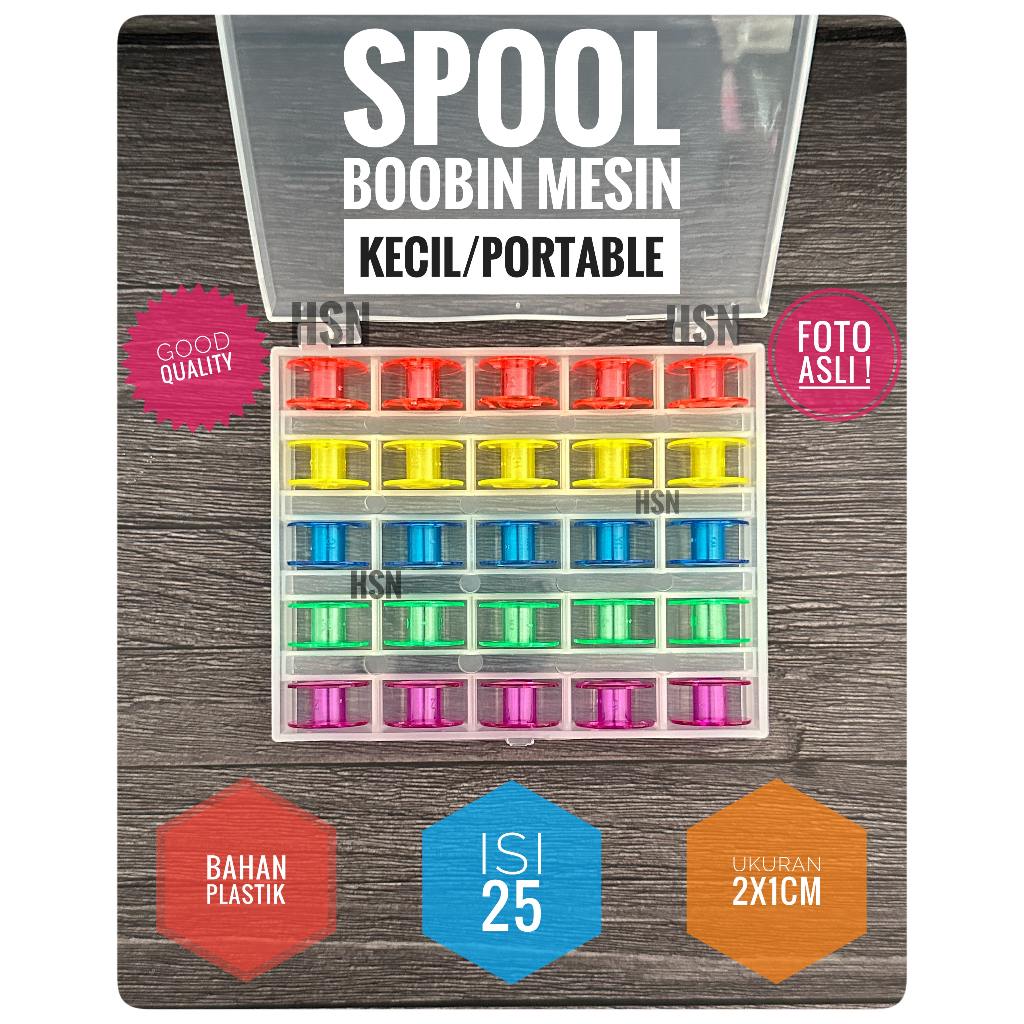 bobbin / spool mesin jahit portable plastik