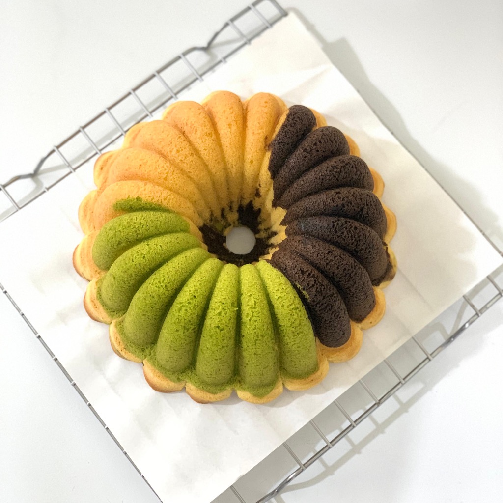 

Marble Cake - Coklat Pandan, loyang 24cm