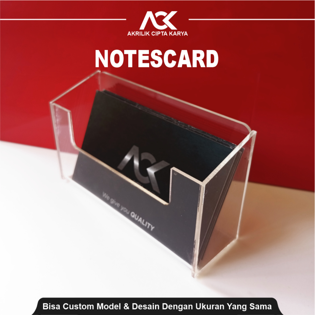 

Kartu Nama Meja / Card Holder / Tempat Kartu Akrilik / Notescard / Kotak Notescard