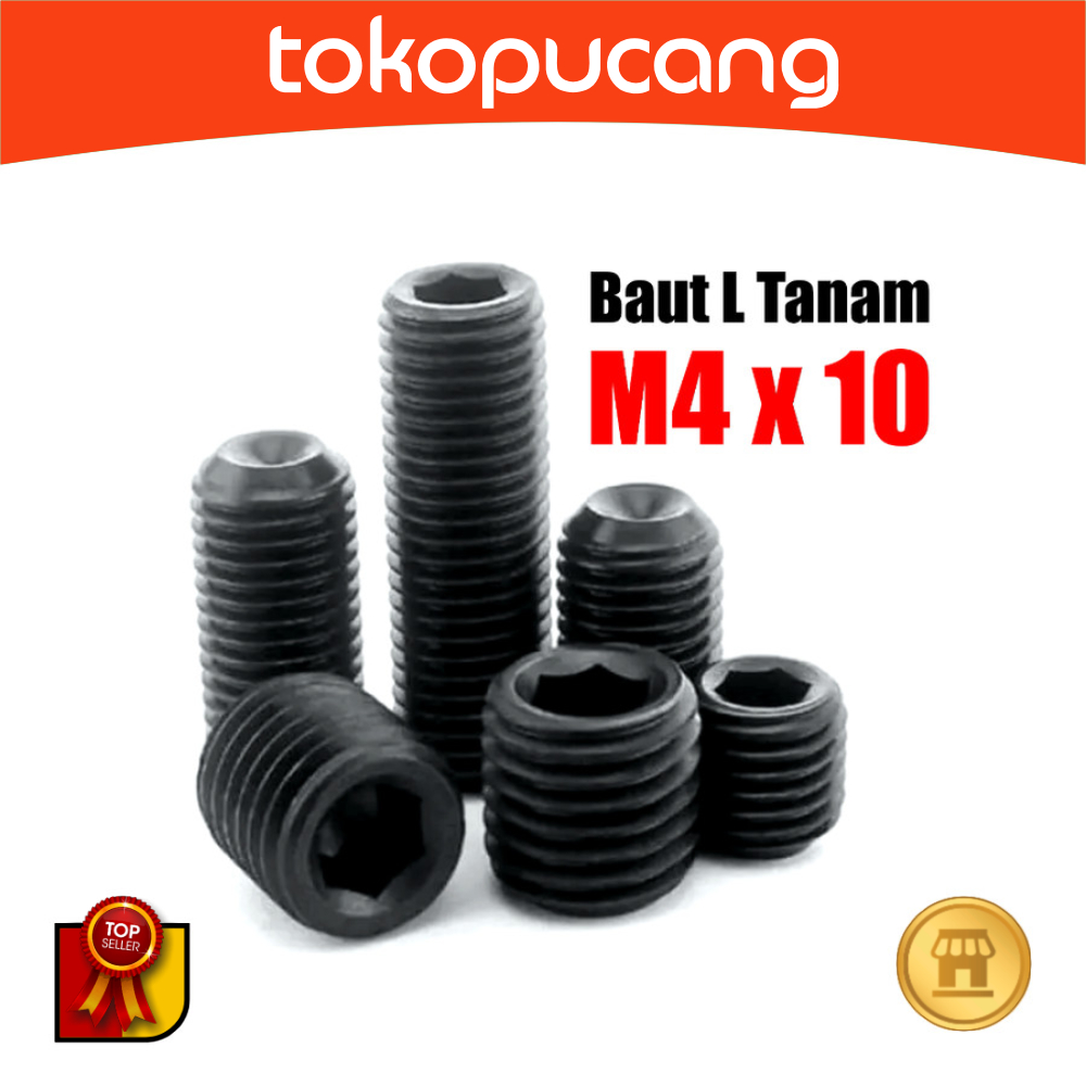 Baut L tanam baja m4x10 Baut L tanam m4x6 Baut L set m4x4 dart 0.7