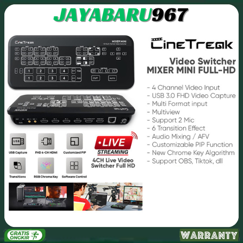 CINETREAK MIXER MINI HDMI LIVE-STREAMING VIDEO SWITCHER