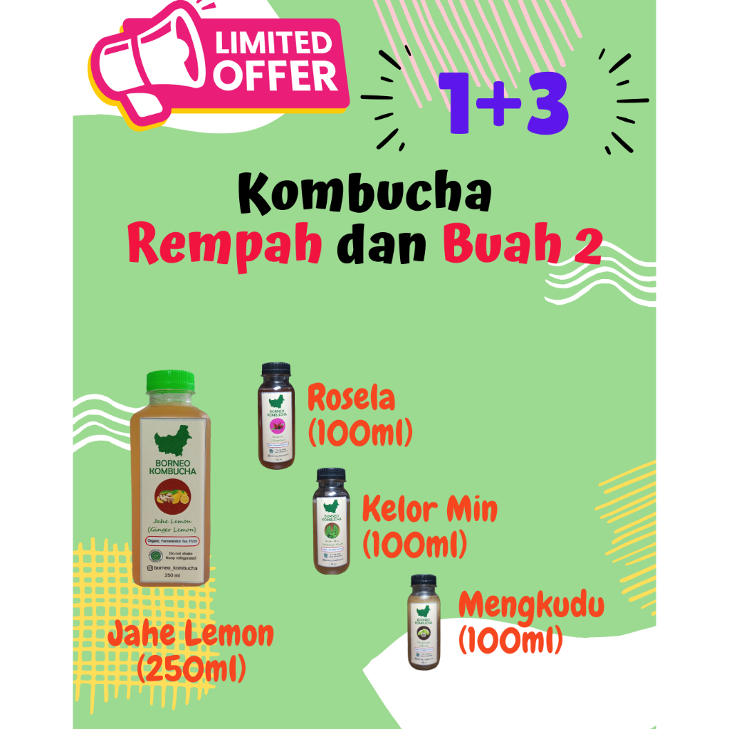 

PAKET 4 TEH BORNEO KOMBUCHA BUAH DAN REMPAH PELANGSING BADAN