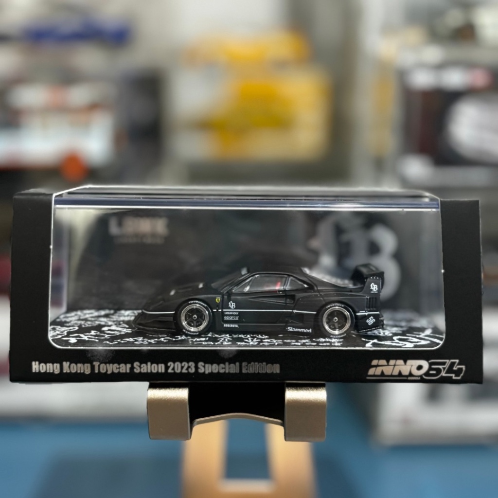 INNO64 LBWK (F40) Matte Black Hong Kong Toycar Salon 2023 Special Edition [Sealed] | INNO64 Models
