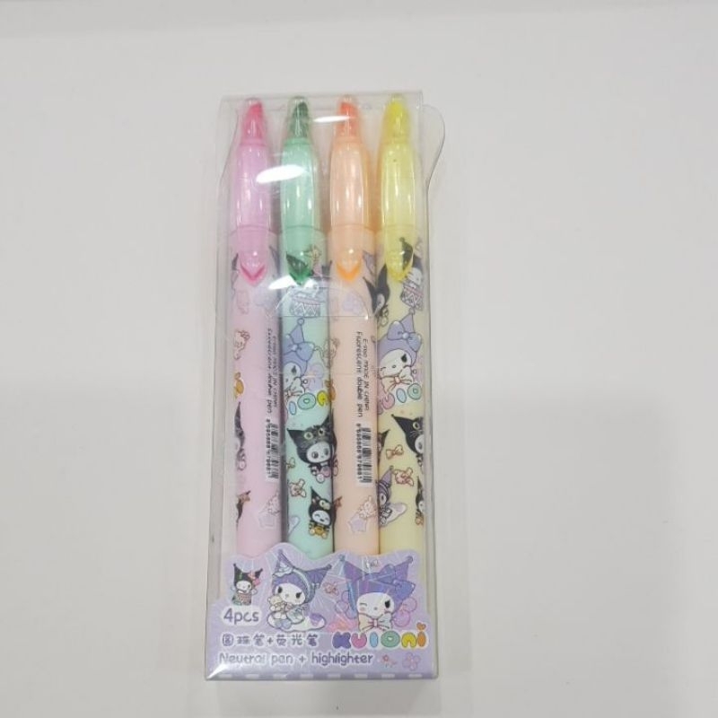 

Pen + stabilo 4 pc sanrio kuromi