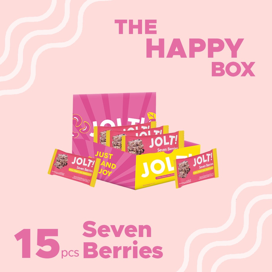 

JOLT! Protein Bar - The Happy Box [Seven Berries] - Box isi 15pcs