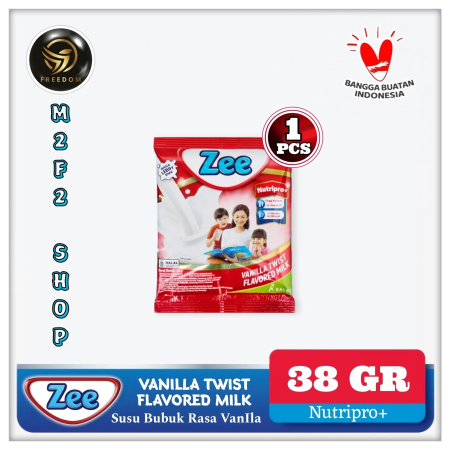 

Susu Zee Vanilla Twist Flavored Milk | Vanila Sachet - 38 gr (Kemasan Satuan)