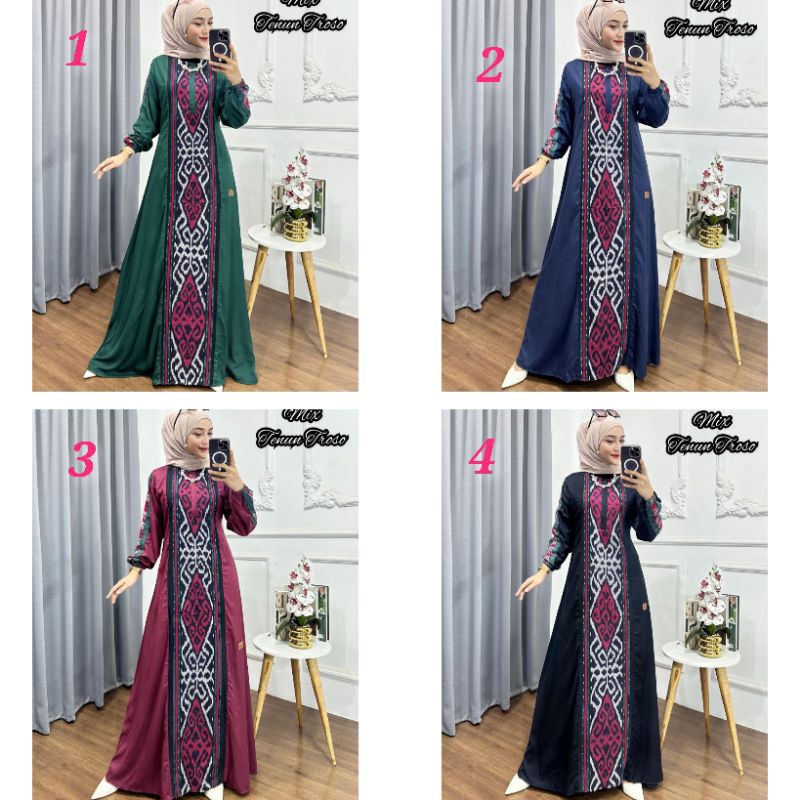 GAMIS TWIL ORI POLOS KOMBI TENUN TROSO MEWAH/HARGA BERSAHABAT