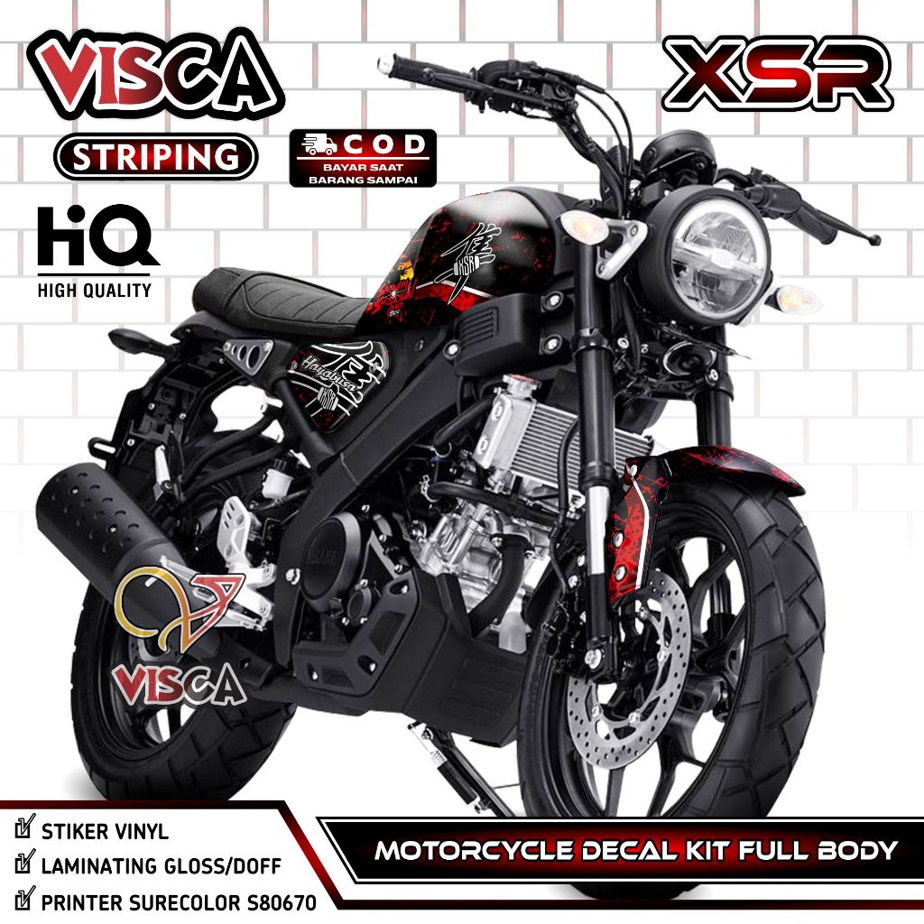 Decal XSR 155 Full Body - Stiker Motor Yamaha XSR 155 Fullbody - Dekal XSR - Striping Yamaha XSR 155