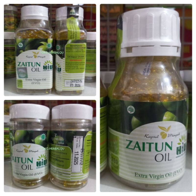 MINYAK ZAITUN HIU | EXTRA VIRGIN OIL HIU 60 120 &  200 KAPSUL