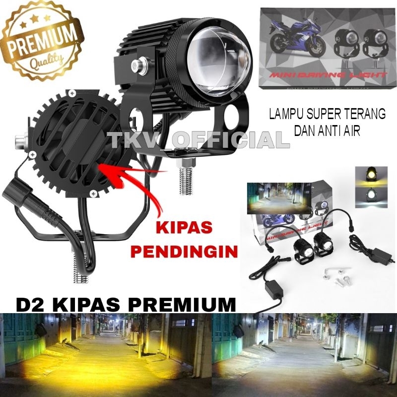 LAMPU LED D2 PREMIUM KIPAS LASER SUPER TERANG / LAMPU SOROT MOBIL D2 LASER KIPAS PREMIUM/LAMPU SOROT