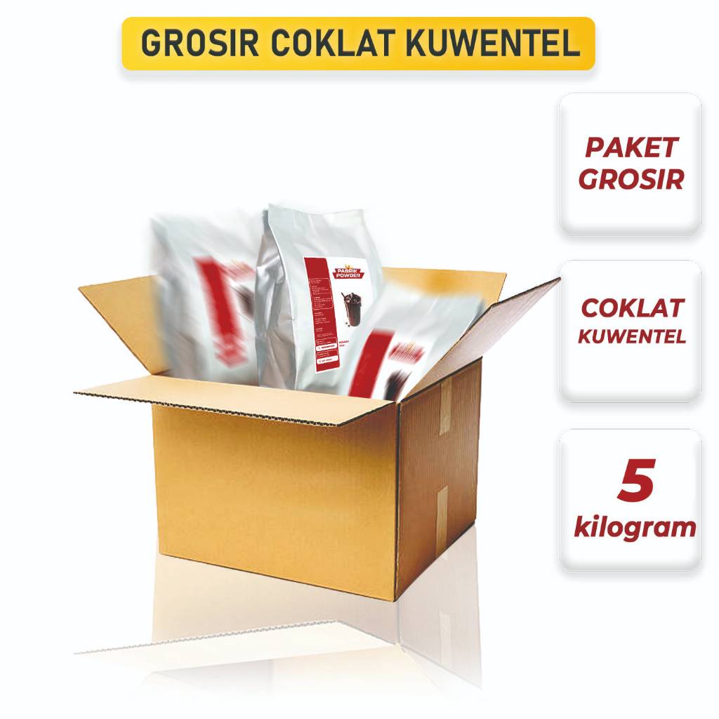 

Grosir Coklat Kuwentel 5 Kg, Bubuk Minuman Es Cokelat Kental Manis, Chocolate Powder Drink