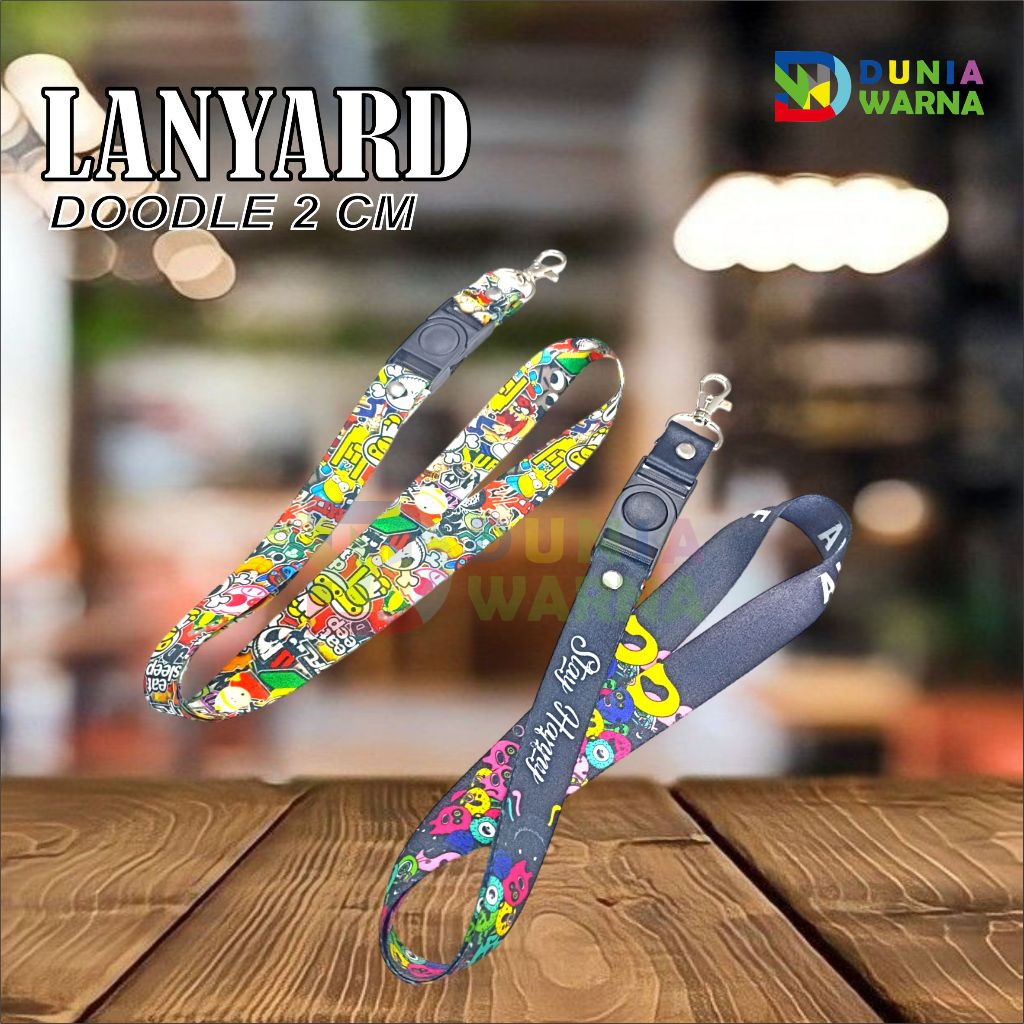 

LANYARD PRINTING DOODLE/GANTUNGAN HP DOODLE BAHAN TISU/KALUNG ID CARD NAME TAG