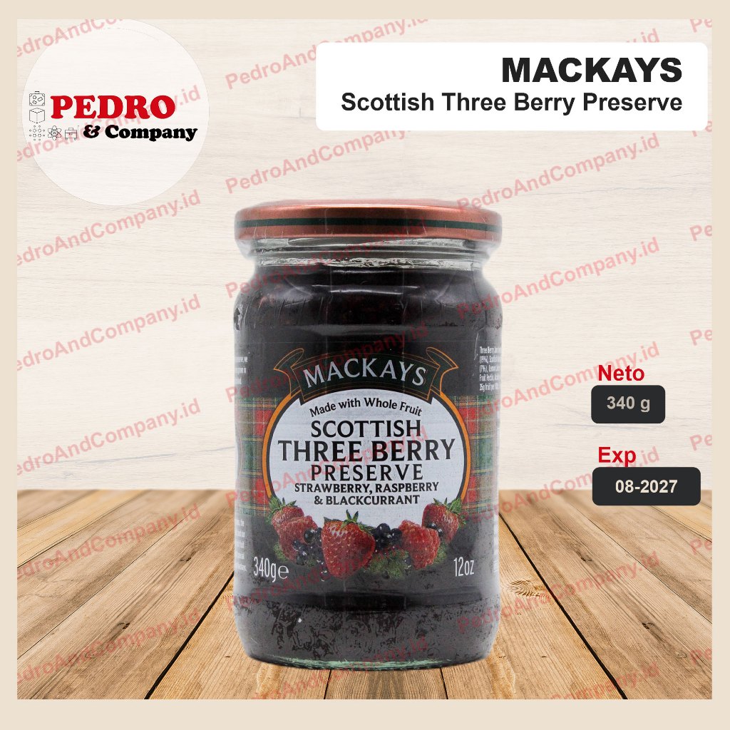 

Mackays - Scottish three berry preserve jam/ selai beri 340 gr