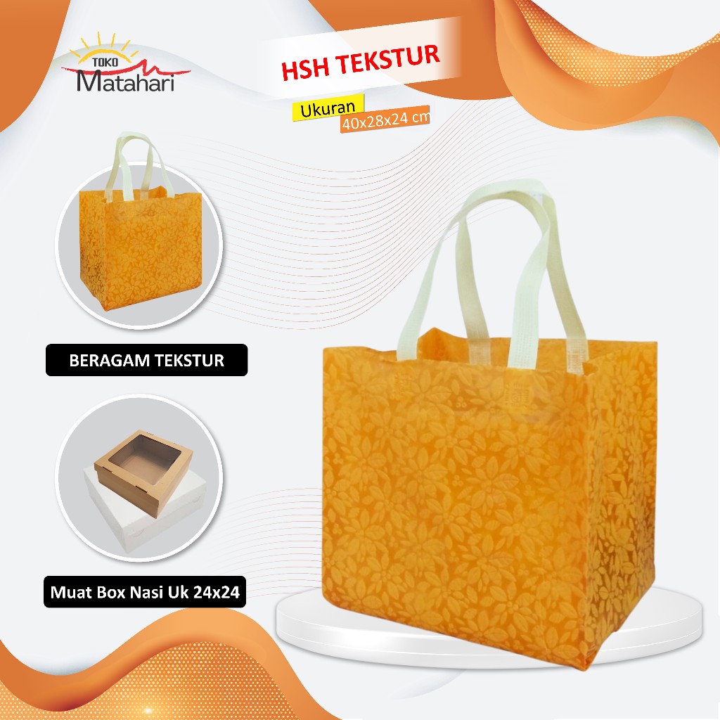 

[GROSIR] Tas Berkat Box 24x24 | Tas Hajatan Nasi Kotak | Tas Besek Tas Spunbond Nasi Kotak Tekstur 40x28x24