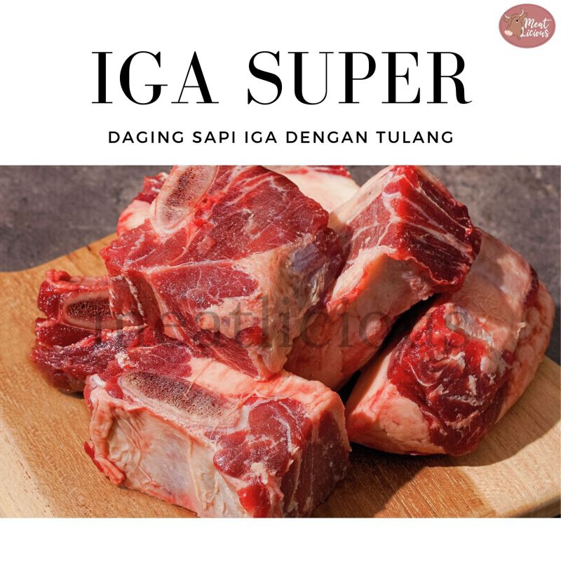

Iga Sapi Super (Daging sapi bagian Iga dengan Tulang) 500gr & 1kg