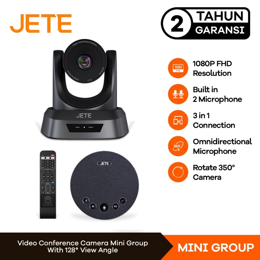Webcam JETE Mini Group Video Conference PTZ 3x Zoom+Microphone Speaker