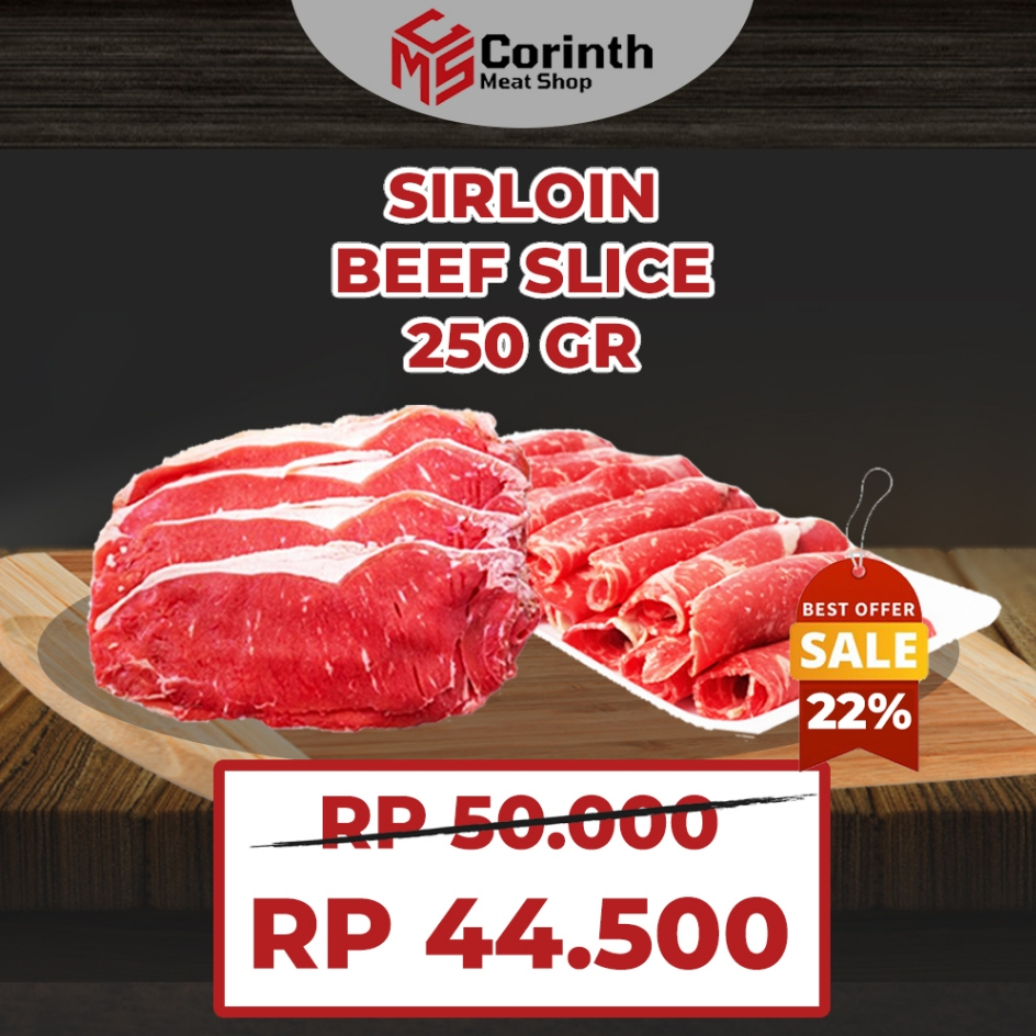 

SIRLOIN BEEF SLICE PROMO // DAGING IRIS TIPIS YAKINIKU STRIPLOIN SIRLOIN // BBQ // DAGING IMPOR AUSTRALIA // DAGING HALAL // SHABU - SHABU YAKINIKU // 250 500 GRAM // 1 KG