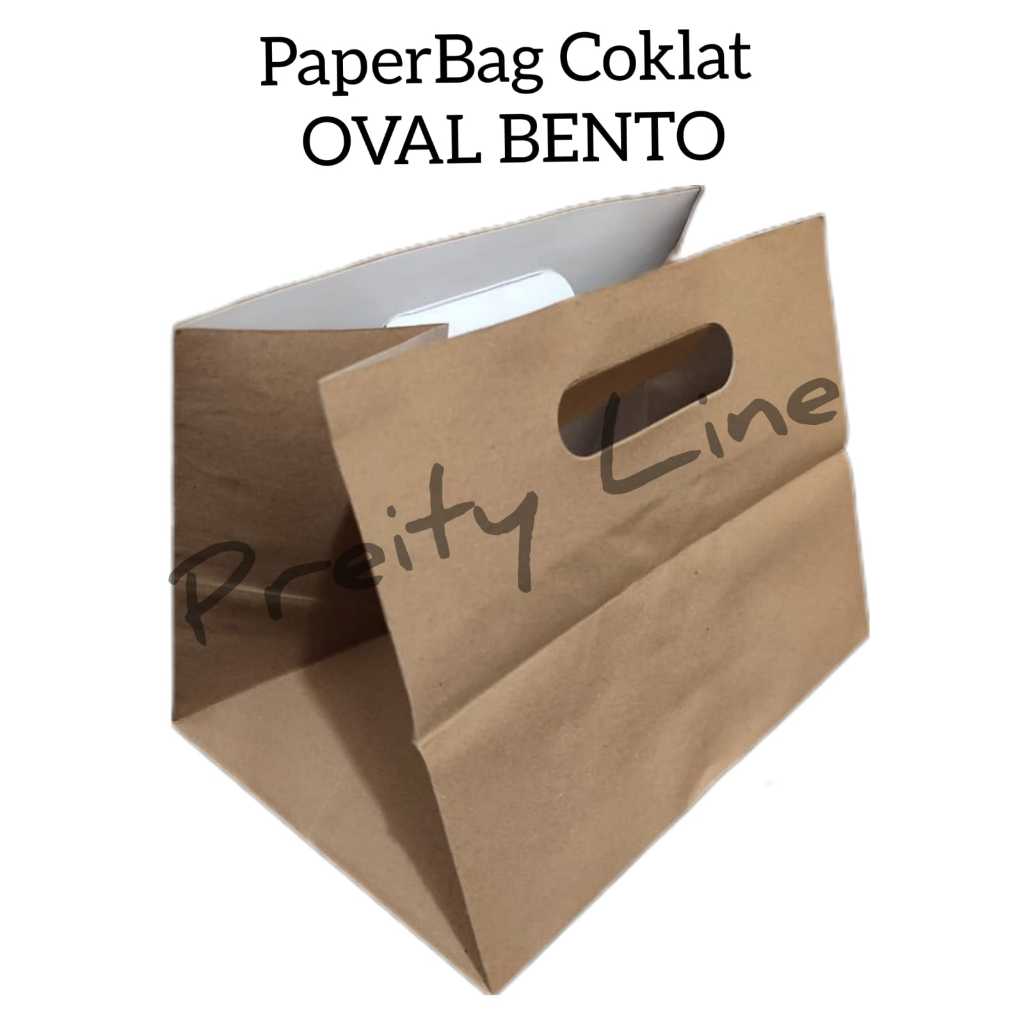 

(PCS) PaperBag OVAL Coklat BENTO (Tas Kertas OVAL Coklat)