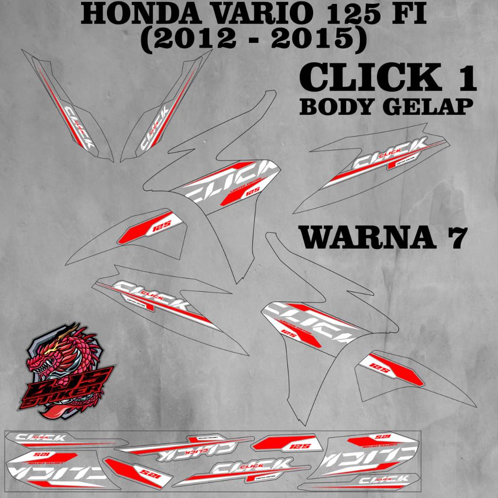 Stiker Vario 125 old 2012-2015 / Striping Vario 125 old 2012-2015 / Stiker Sticker Decal Vario 125 o