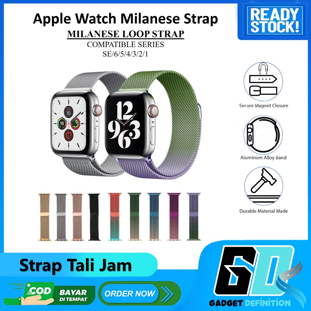 Strap tali jam Magnet Loop watch 1/2/3/4 milanese tali jam apel