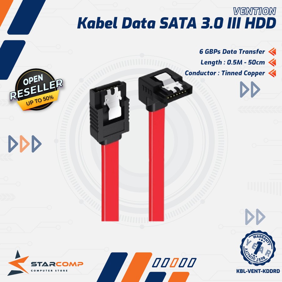 Vention KDD Kabel Data SATA 3.0 III HDD Hardisk SSD 6Gbps KDDSD KDDRD