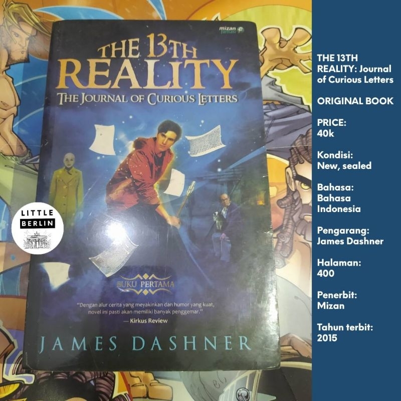 ORIGINAL Novel THE 13TH REALITY Journal of Curious Letters James Dashner Terjemahan Bahasa Indonesia