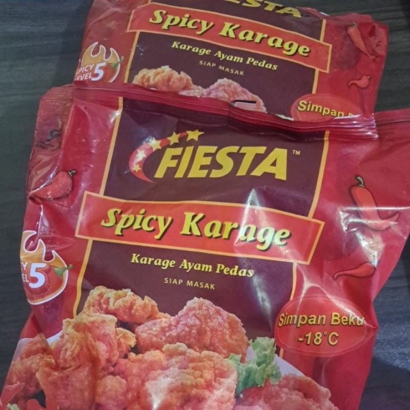 

Naget Fiesta spicy karage ayam pedas 500g