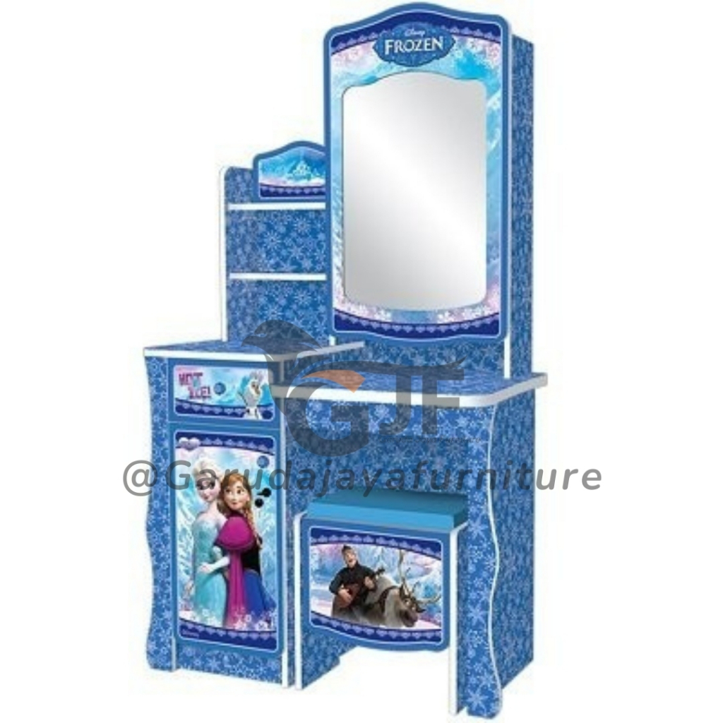 MEJA RIAS/DRESSING TABLE/MEJA RIAS KARAKTER FROZEN/MEJA RIAS ANAK/MEJA DAN KURSI RIAS/MEJA RIAS ANAK