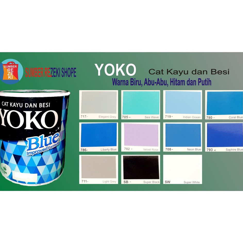 

Cat Minyak BesikayuPlastik Warna KuningHijauCreamHitamPutih YOKO Avian Brands