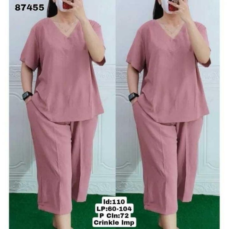 SETELAN CRINKLE AIRFLOW SETELAN WANITA TERKINI