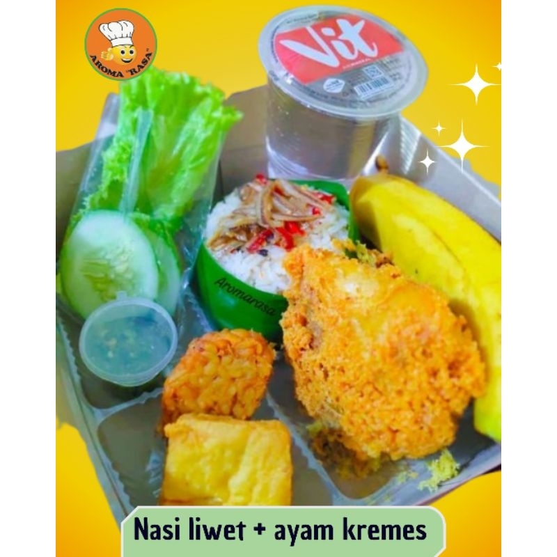 

Nasi kotak/Nasi liwet/Ayam bakar/Paket nasi komplit/Nasi box