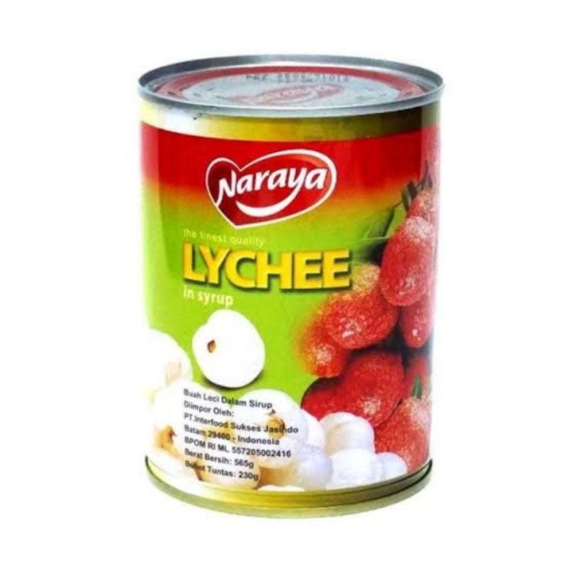 

Naraya lychee in syrup , leci kaleng 565gr