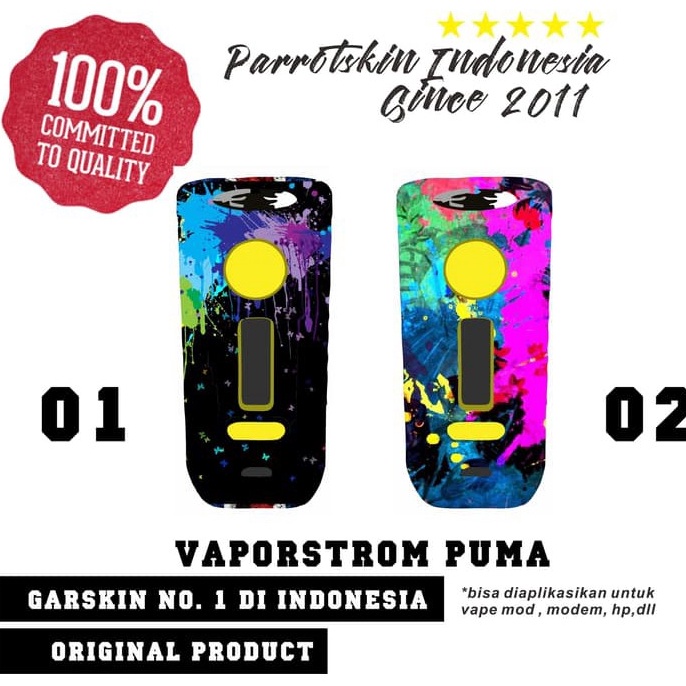 HARGA GROSIR  Garskin vapor vaporstrom puma mod liquid splash bisa custom gambar