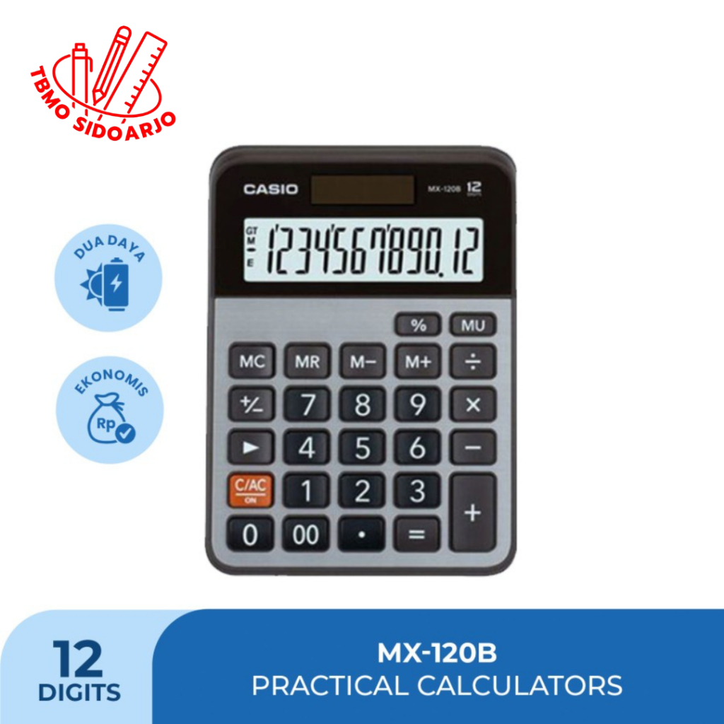

TBMO Kalkulator Casio MX-120B Kalkulator Kantor 12 Digit