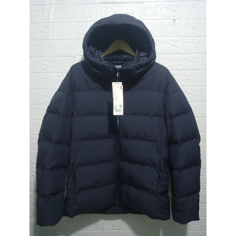 UNIQLO seamless down parka Hoodie jaket navy 3 BNWT