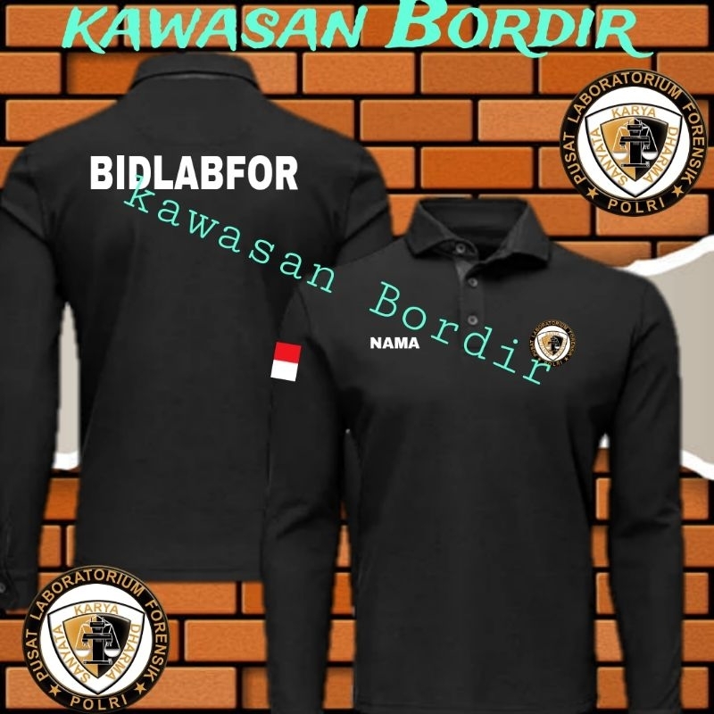 Terbaru polo shirt BIDLABFOR kaos  BIDLABFOR seragam laboratorium forensik kaos laboratorium forensi