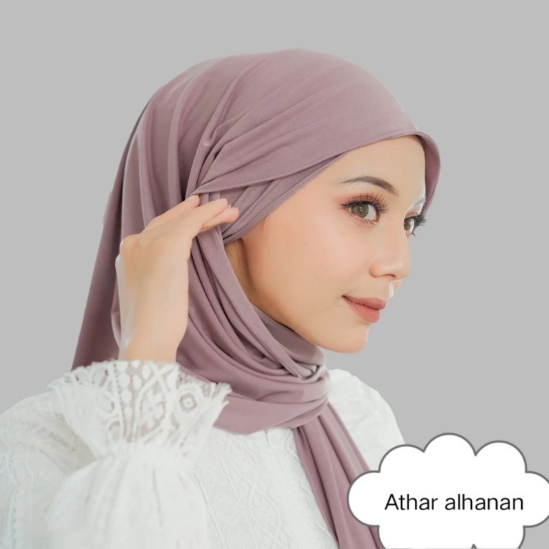 Pashmina instan oval inner 2in1 premium / pashmina bando jersey