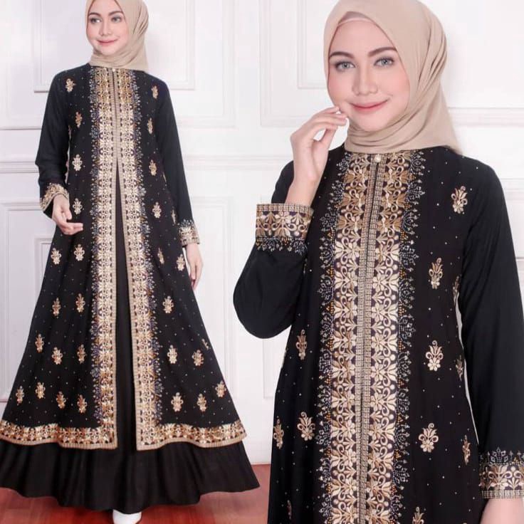 TERMURAH GAMIS ABAYA TURKEY BORDIR PAYET FULL KELILING DAN WARNA