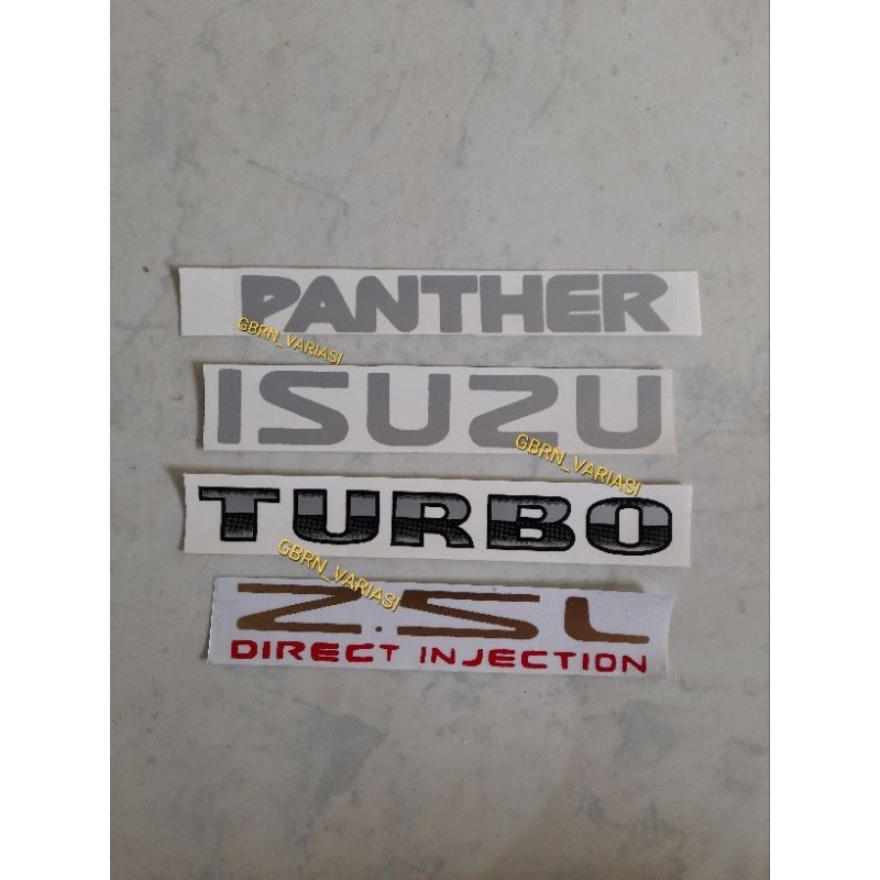 Stiker tulisan isuzu panther lama kotak / stiker tulisan panther lama