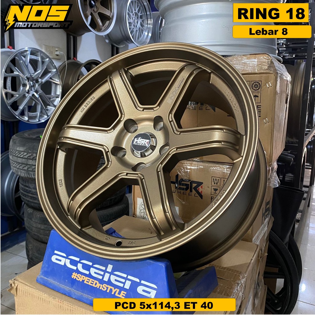 Velg mobil civic, innova, hsr minas palang 6 ring 18 pcd 5x114,3 warna bornze,putih,grey