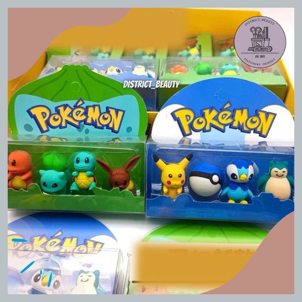 

PENGHAPUS MINIATUR POKEMON MEWAH 1 BOX ISI 4 PCS KARET PENGHAPUS POKEMON PIKACHU PENGHAPUS 3D POKEMON LUCU TERMURAH