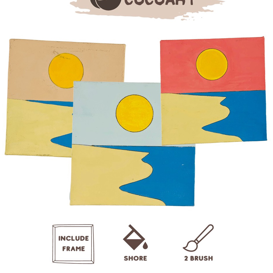 

Praktis Paint By Number Kit SHORE Cocoart I Kanvas 2 x 2 cm